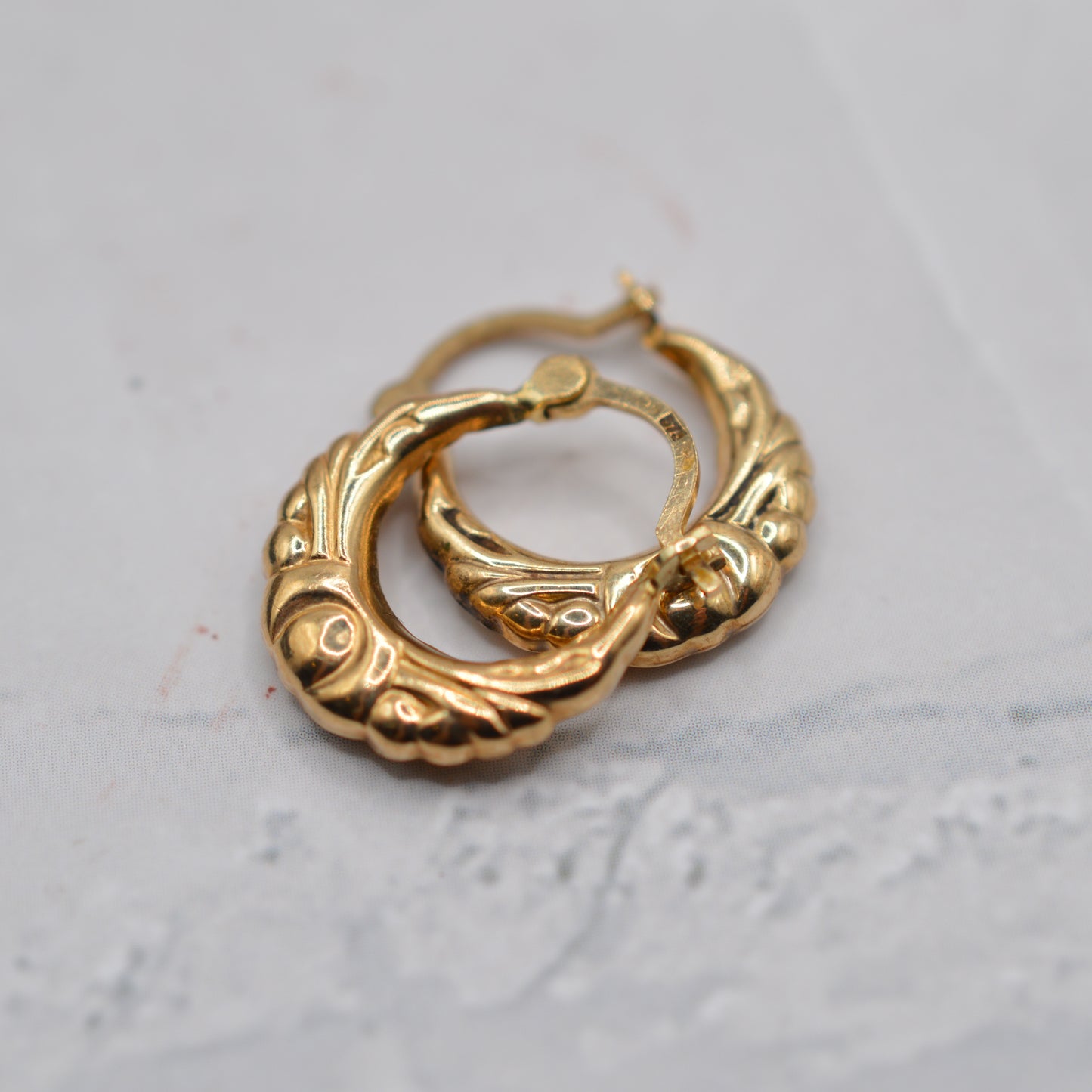 9ct Gold Boho-Inspired Hoop Earrings
