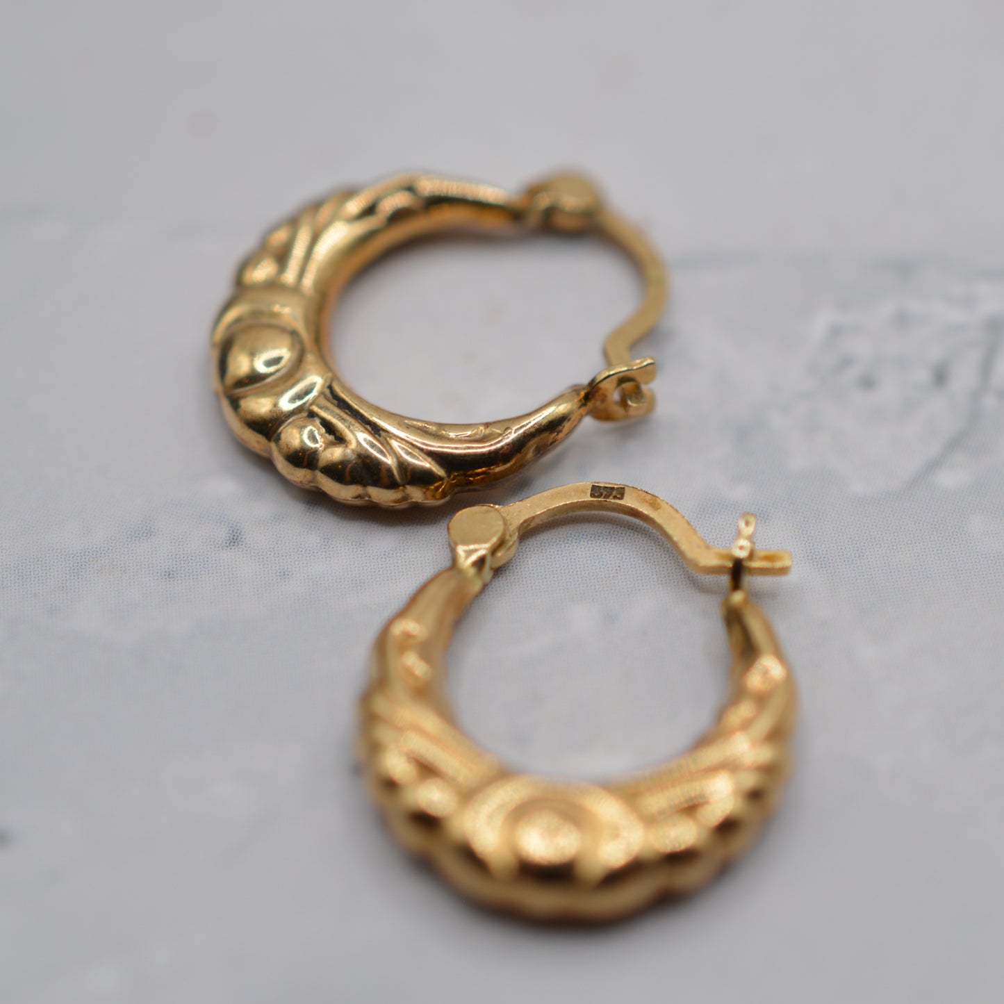 9ct Gold Boho-Inspired Hoop Earrings