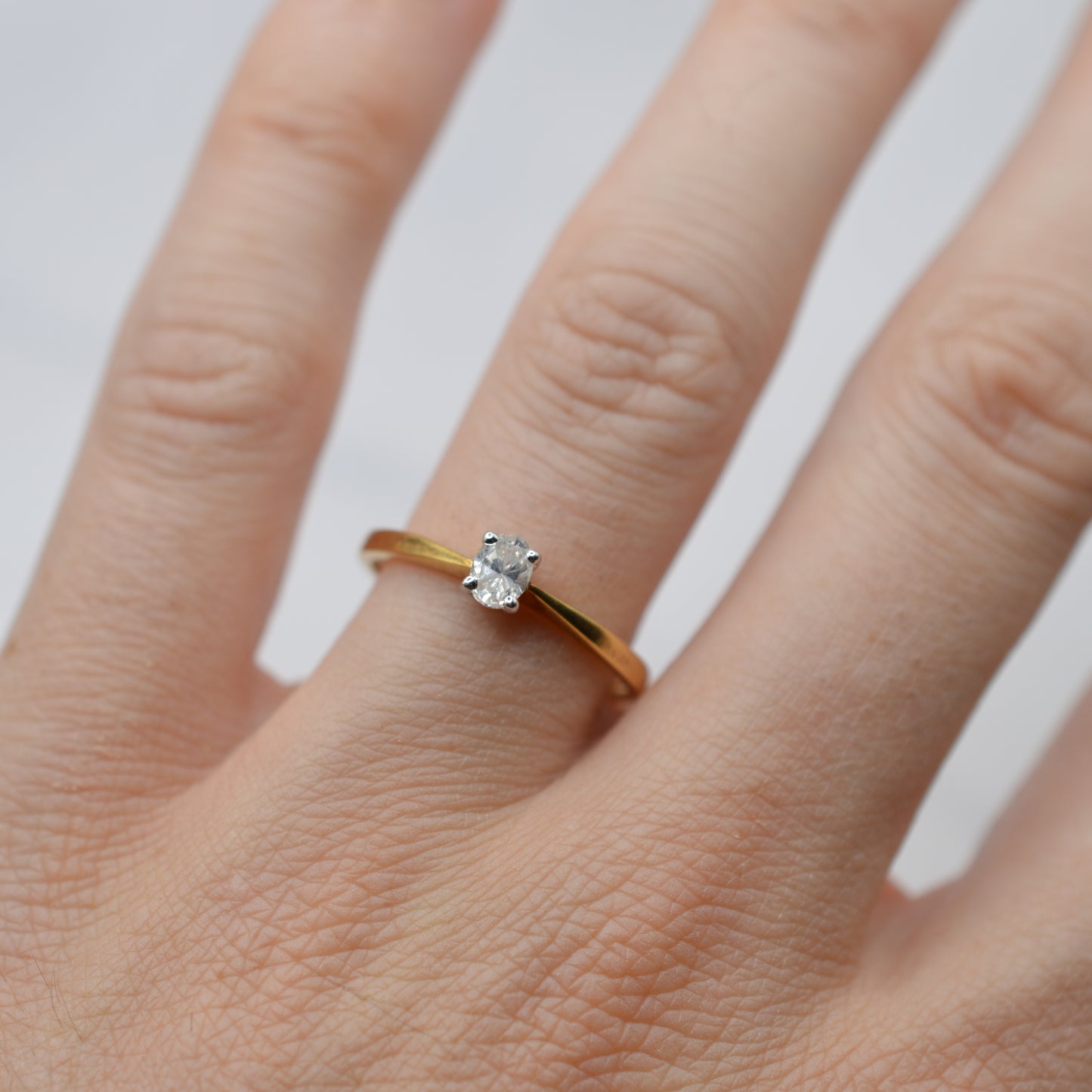 18ct Gold Diamond Solitaire Ring