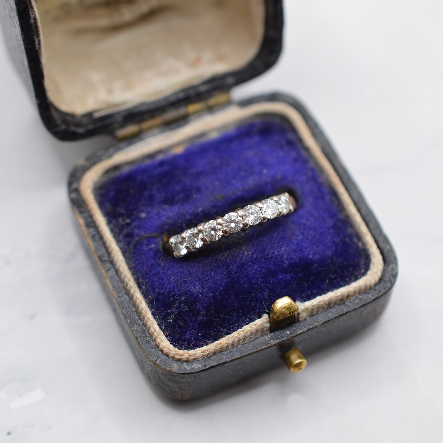 1990s 18ct Gold Diamond Seven-Stone Half-Eternity Ring