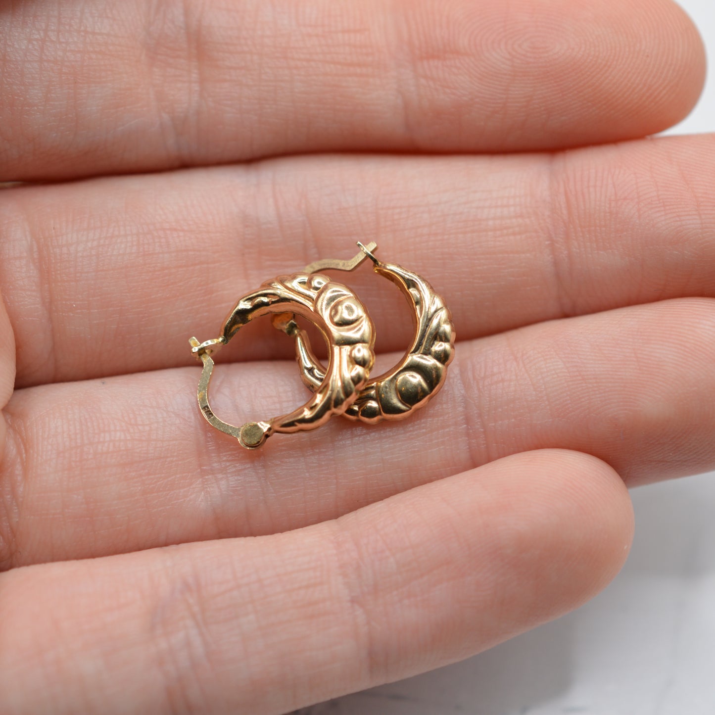 9ct Gold Boho-Inspired Hoop Earrings