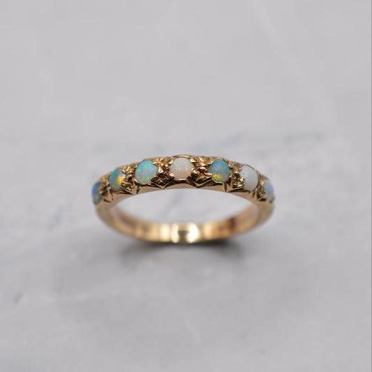 1960s 9ct Gold Opal Half-Eternity Ring