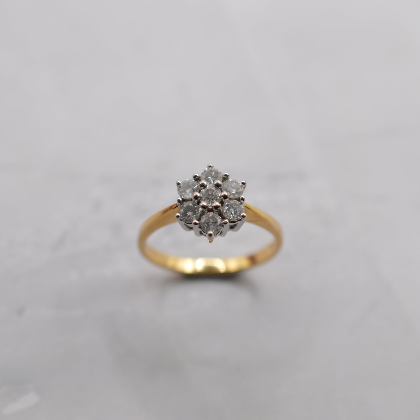 18ct Gold 0.50ct Diamond Cluster Ring