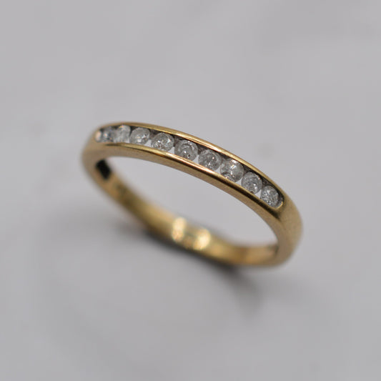 9ct Gold 0.25ct Diamond Half-Eternity Ring