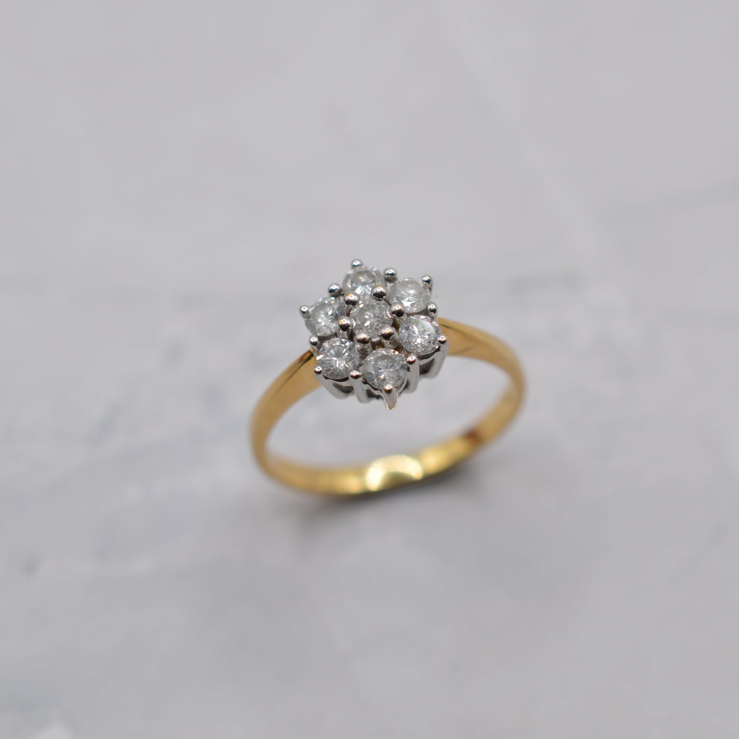 18ct Gold 0.50ct Diamond Cluster Ring