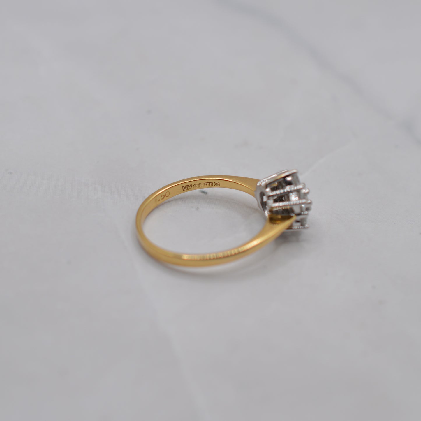 18ct Gold 0.50ct Diamond Cluster Ring