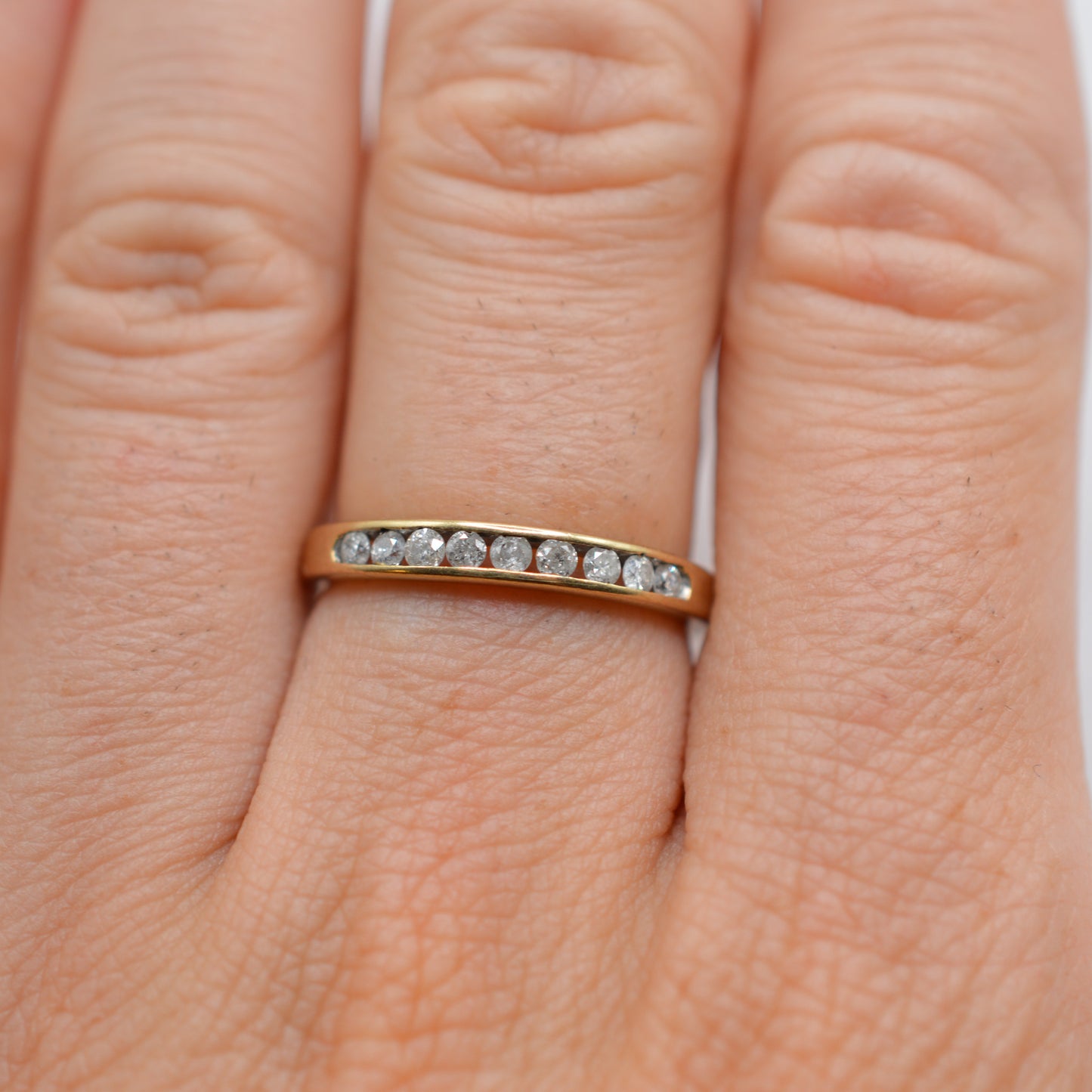 9ct Gold 0.25ct Diamond Half-Eternity Ring