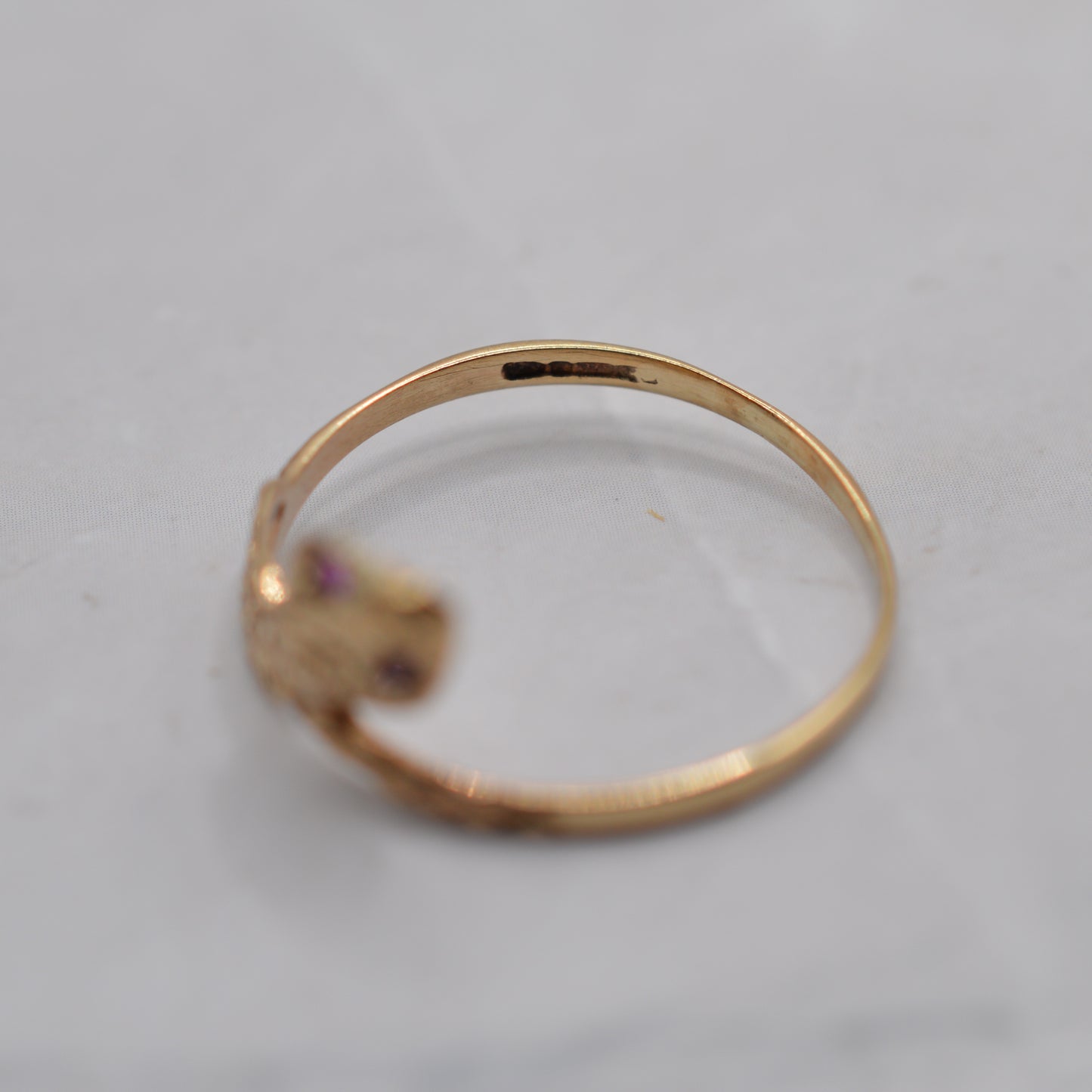 9ct Gold Ruby Snake Ring