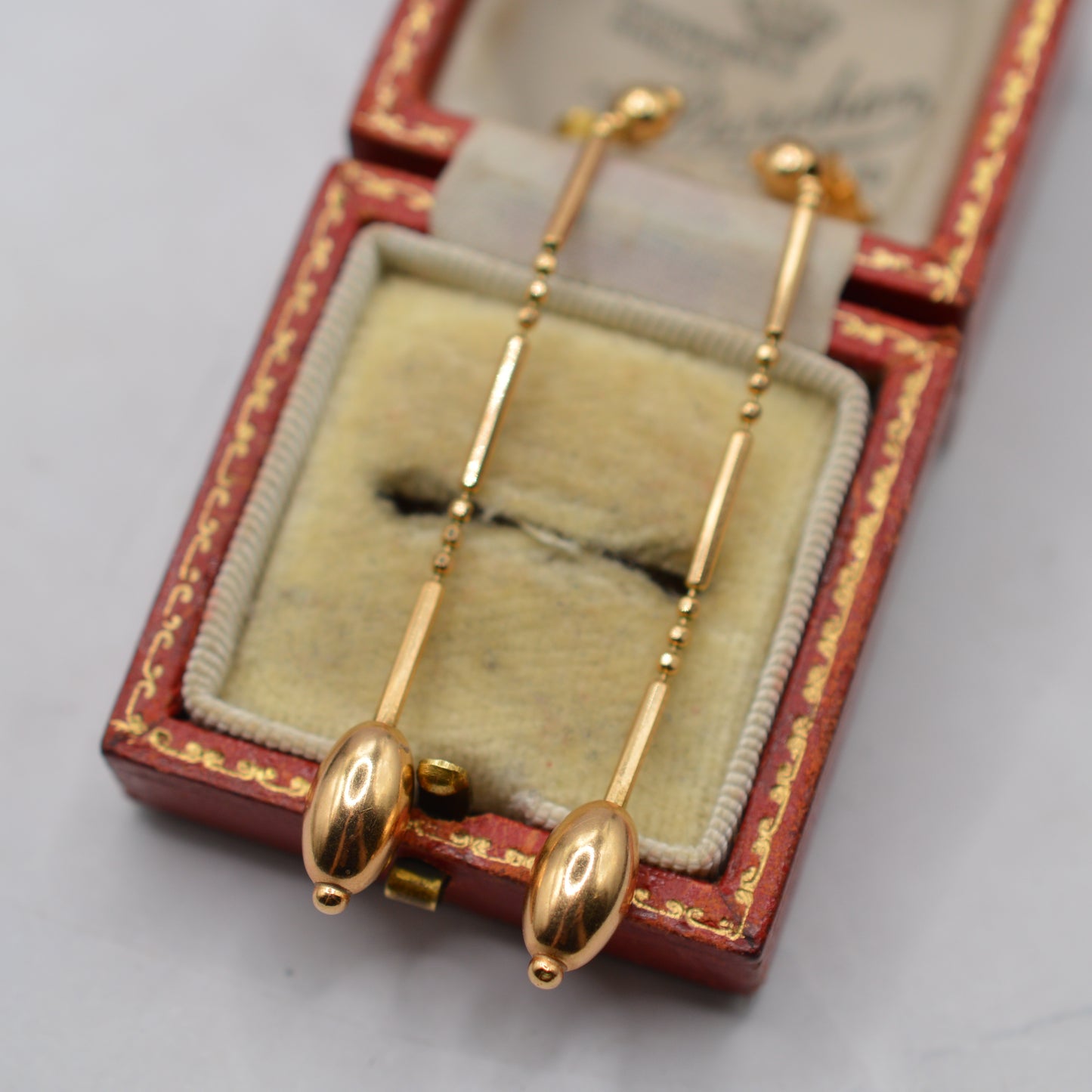 9ct Gold Bead Drop Earrings