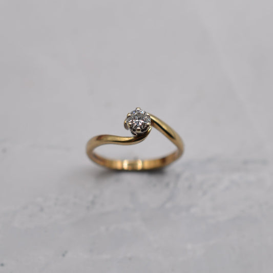 9ct Gold Diamond Bypass Ring