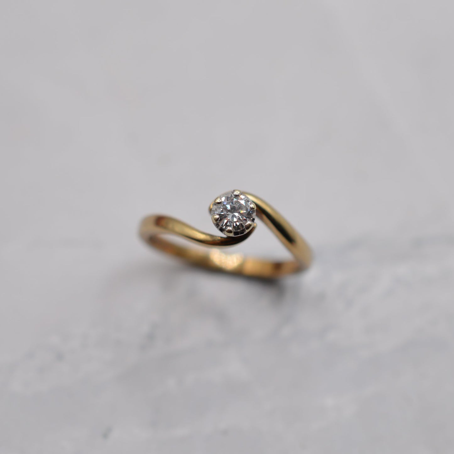9ct Gold Diamond Bypass Ring