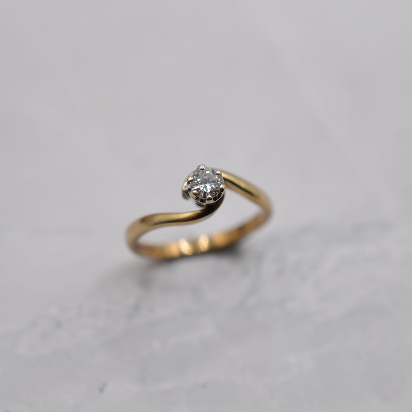9ct Gold Diamond Bypass Ring