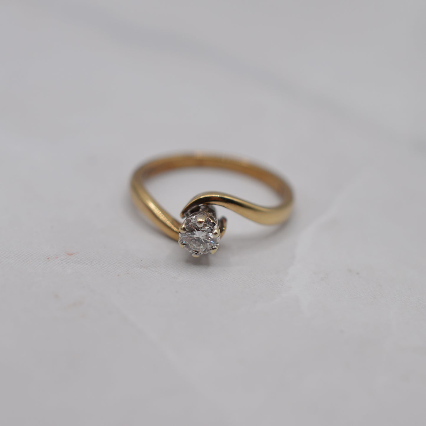 9ct Gold Diamond Bypass Ring