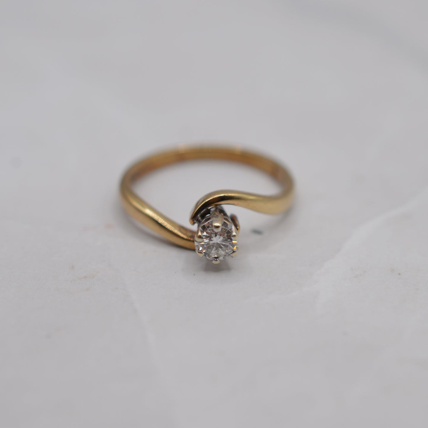9ct Gold Diamond Bypass Ring
