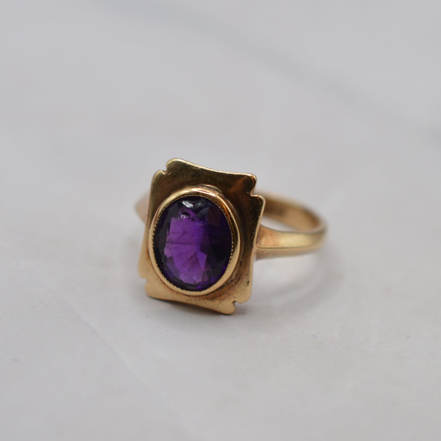1960s Vintage 9ct Gold Amethyst Ring