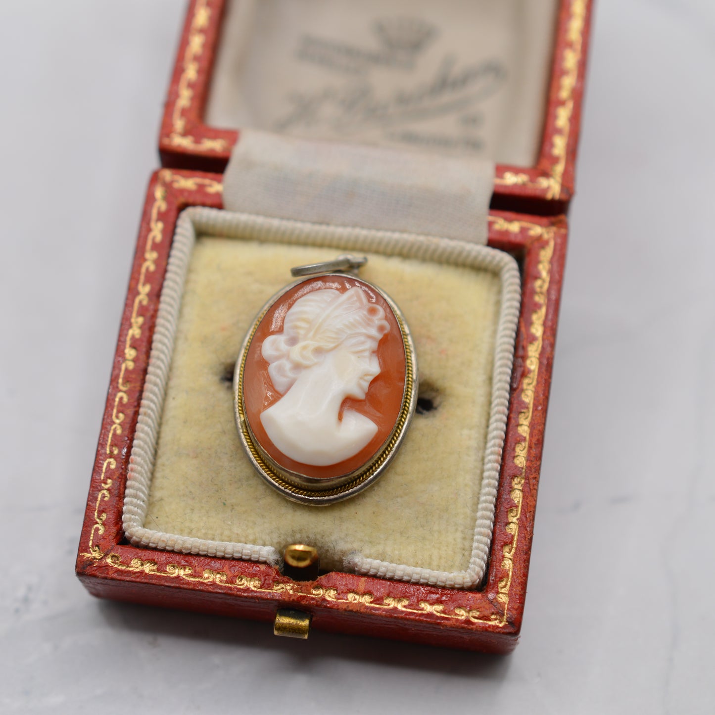 Vintage .800 Silver Cameo Pendant