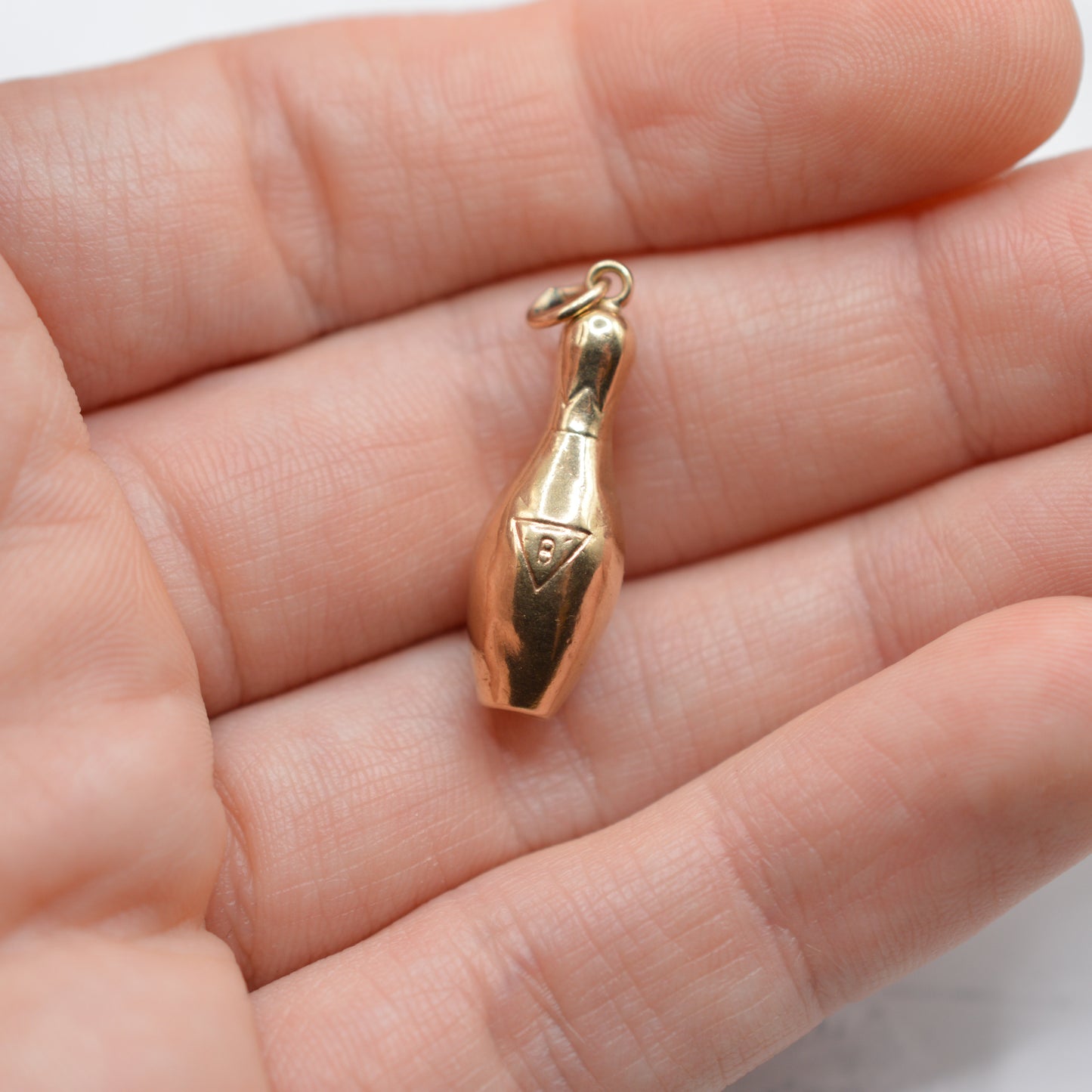 Vintage 9ct Gold Skittle/Bowling Charm