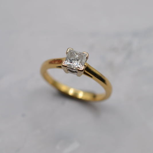 Y2K 18ct Gold 0.50ct Diamond Solitaire Ring