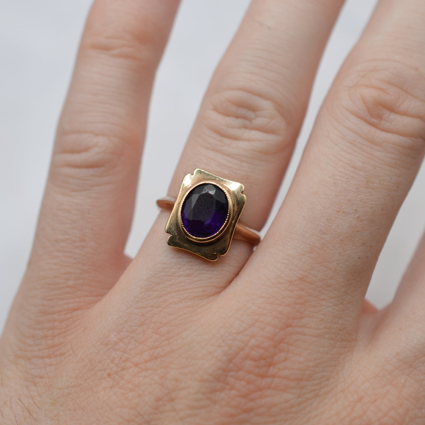 1960s Vintage 9ct Gold Amethyst Ring