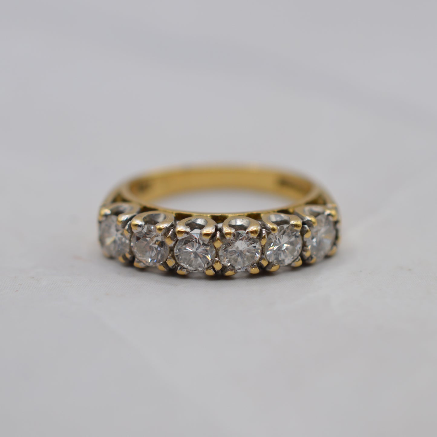 18ct Gold 1ct Diamond Half-Eternity Ring
