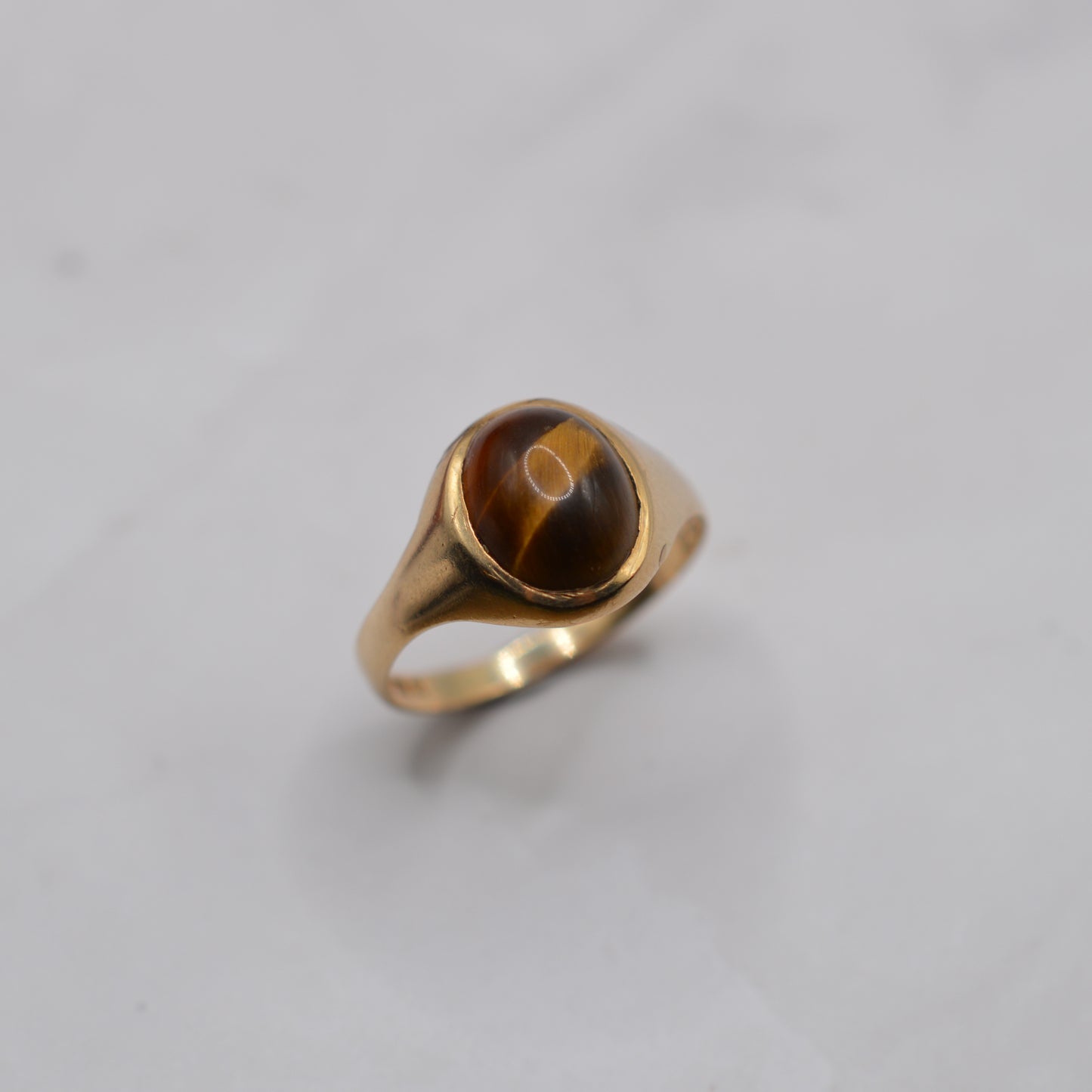 1970s Vintage 9ct Gold Tiger’s Eye Ring
