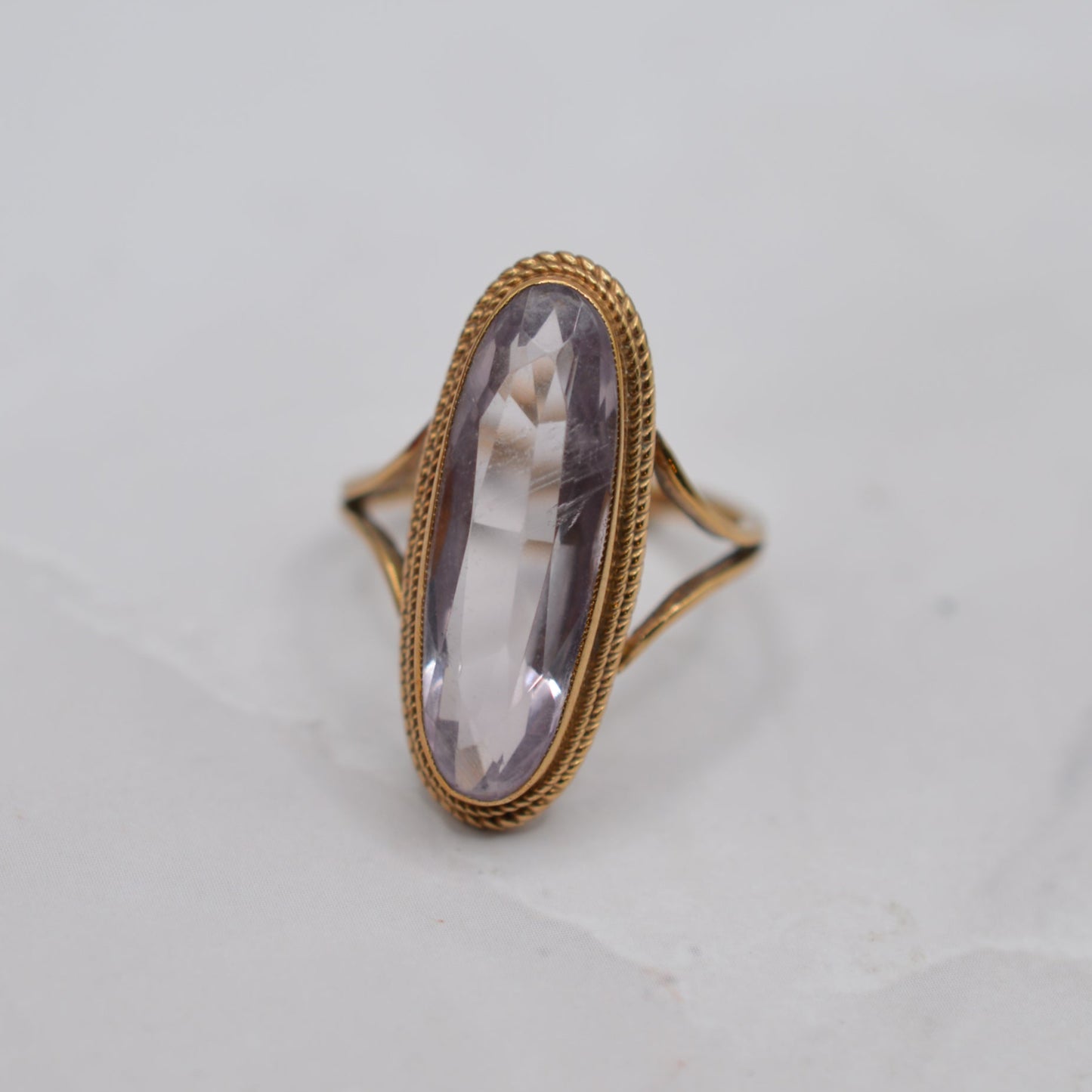 1970s Vintage 9ct Gold Amethyst Cocktail Ring
