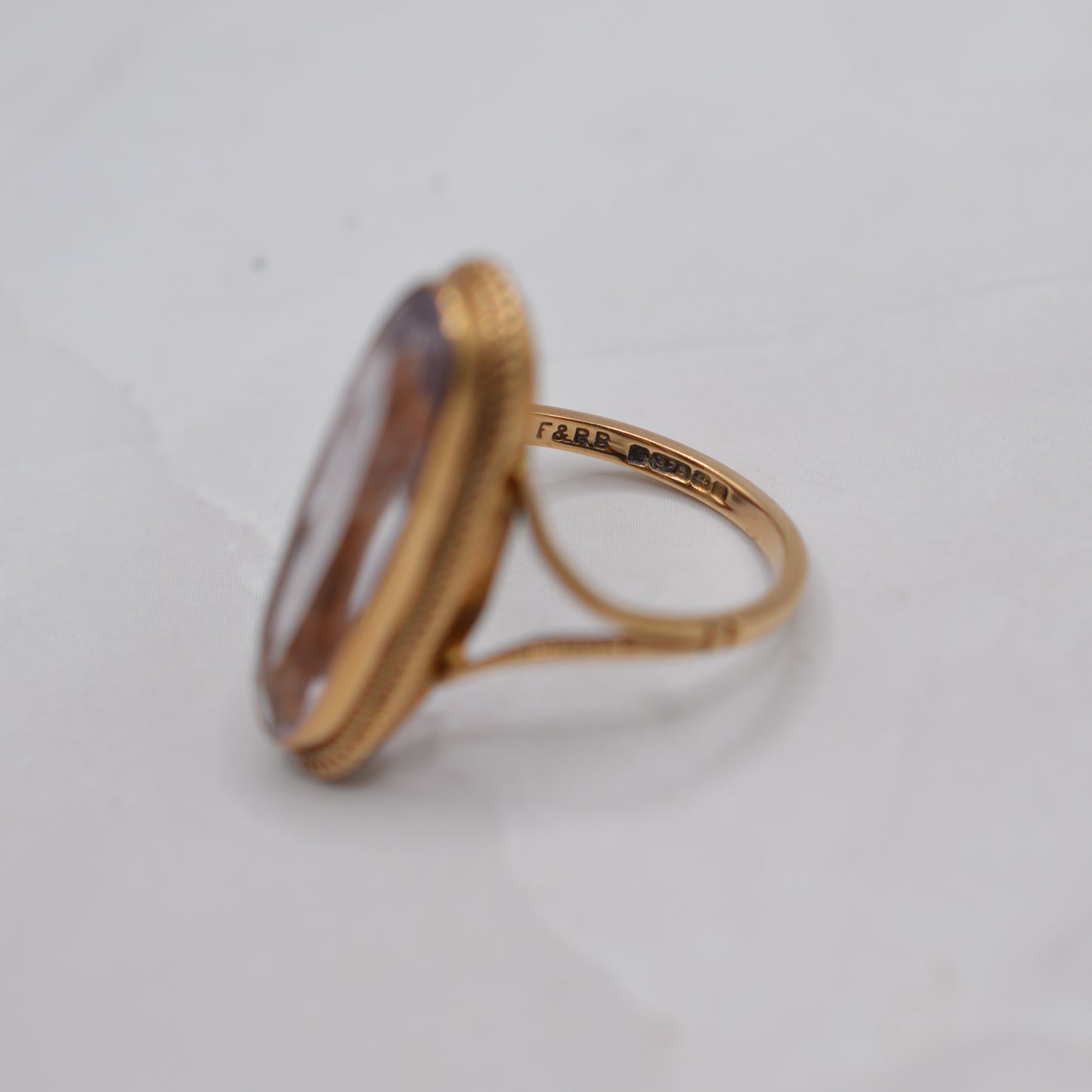 1970s Vintage 9ct Gold Amethyst Cocktail Ring