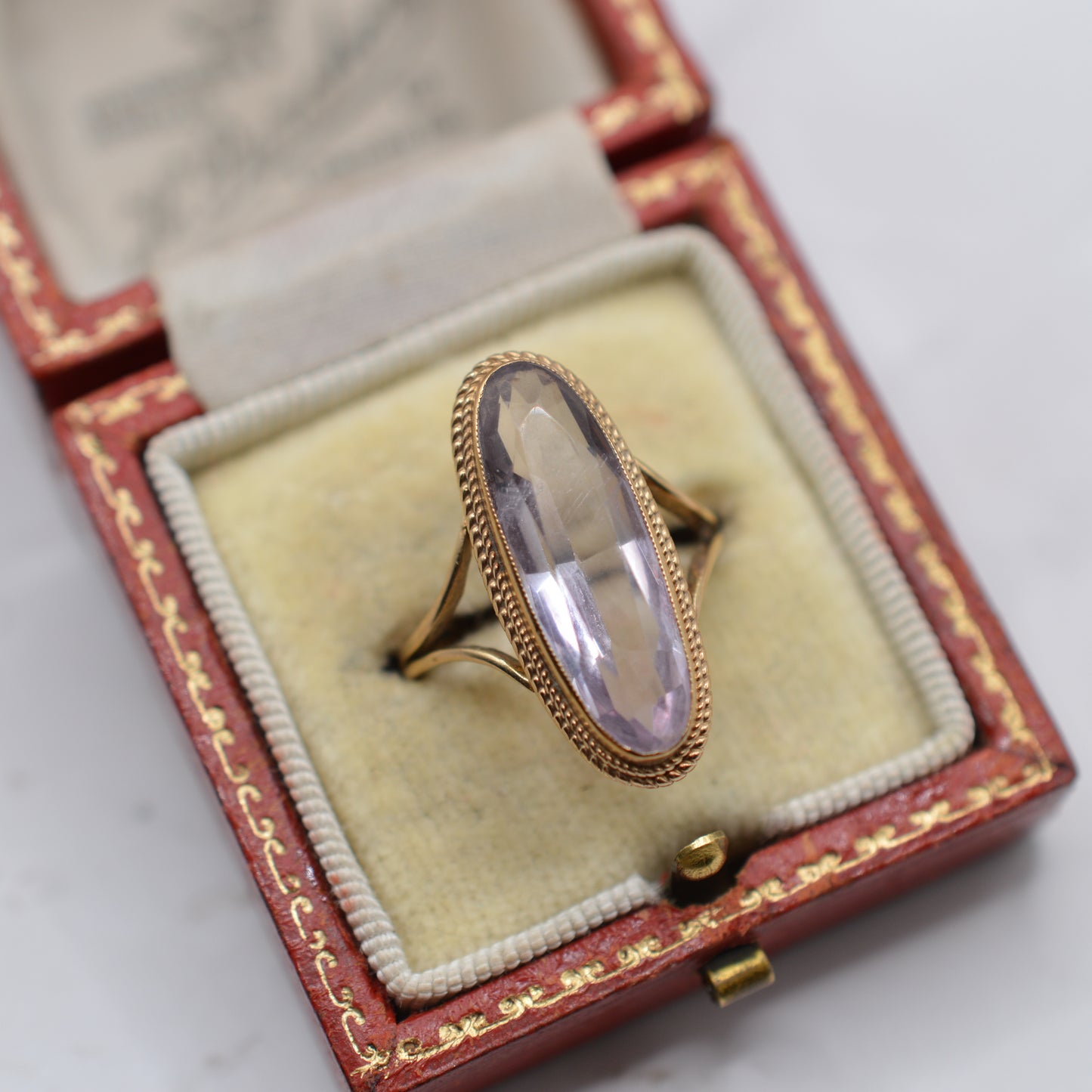 1970s Vintage 9ct Gold Amethyst Cocktail Ring
