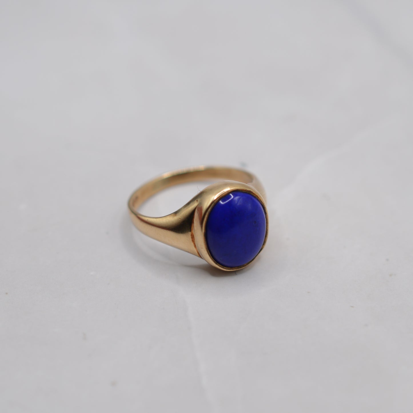 *RESERVED* Chunky 9ct Gold Lapis Lazuli Signet Ring