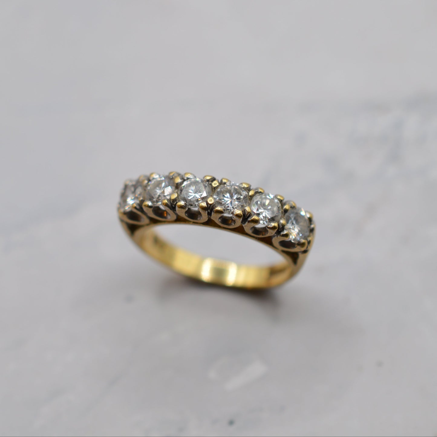 18ct Gold 1ct Diamond Half-Eternity Ring