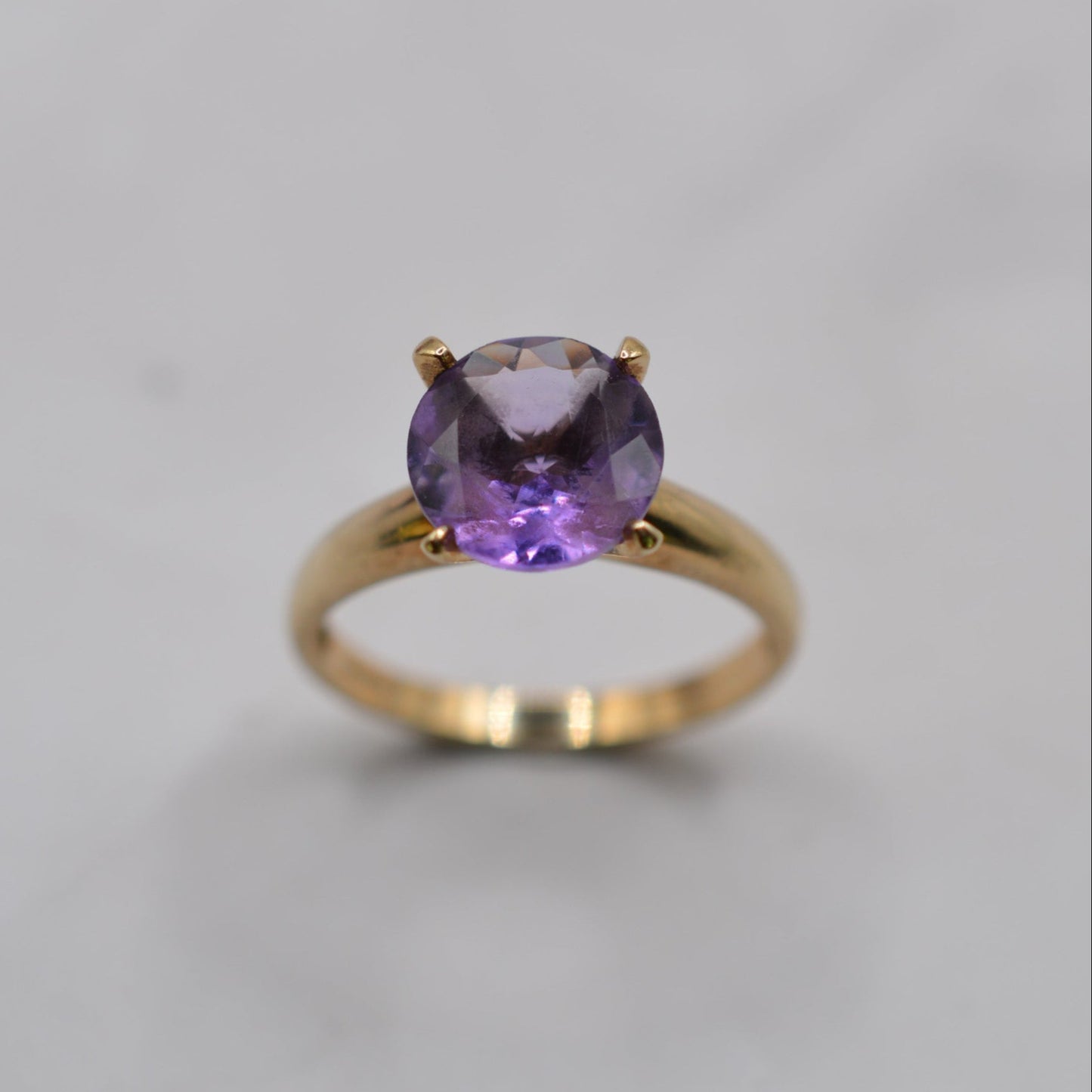 Y2K 9ct Gold Amethyst Cocktail Ring