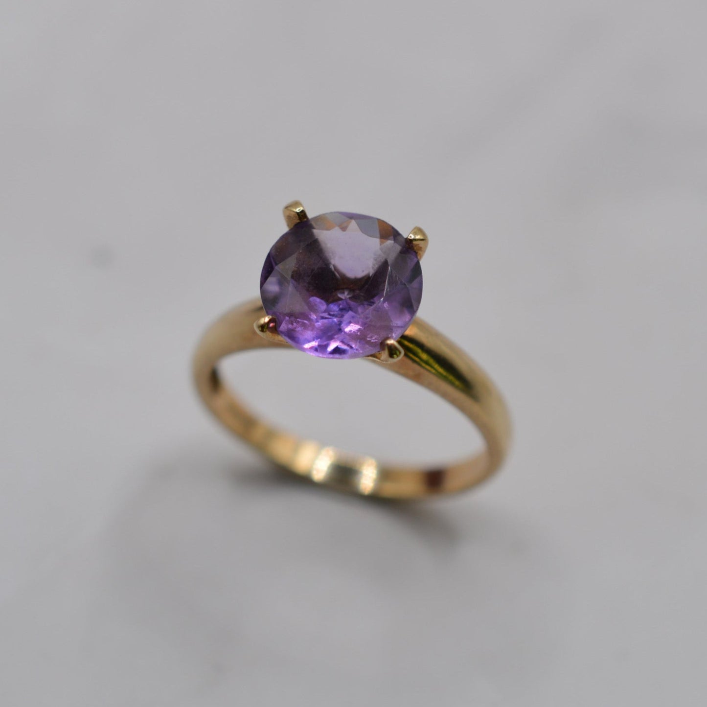 Y2K 9ct Gold Amethyst Cocktail Ring