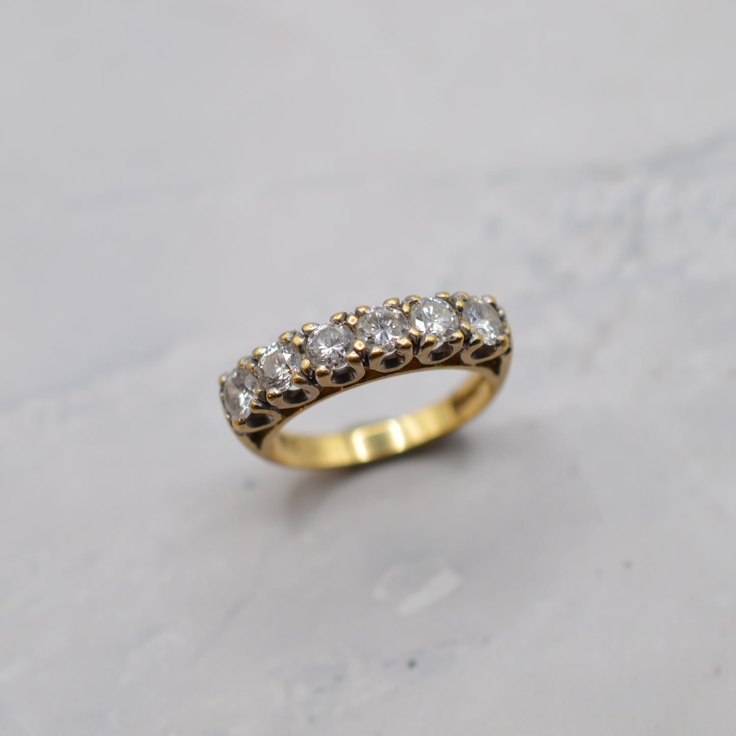 18ct Gold 1ct Diamond Half-Eternity Ring