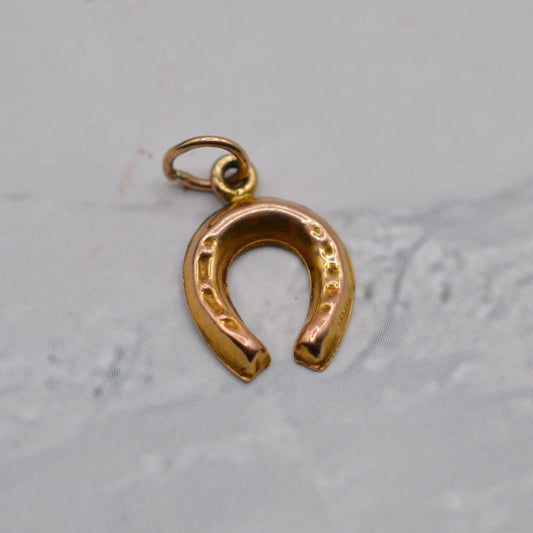 1950s Vintage 9ct Gold Horseshoe Charm