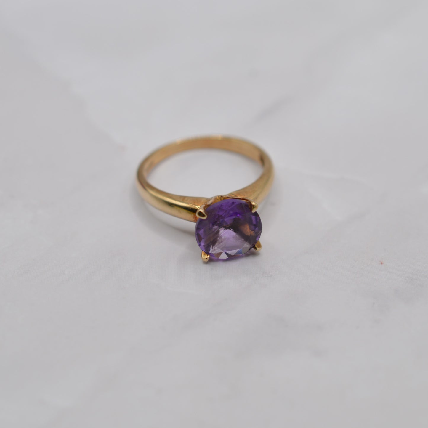 Y2K 9ct Gold Amethyst Cocktail Ring