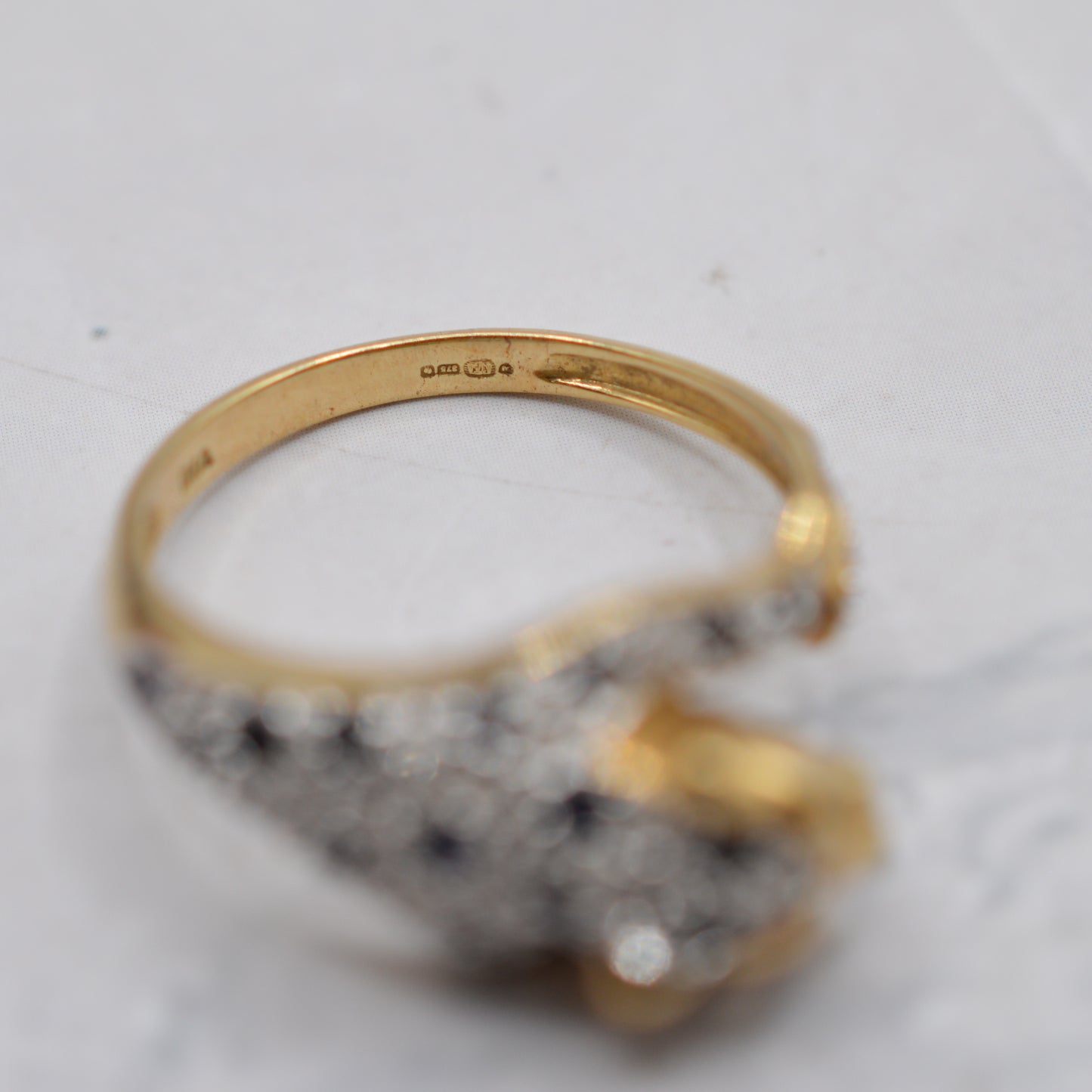 9ct Gold Sapphire & Diamond Panther Ring