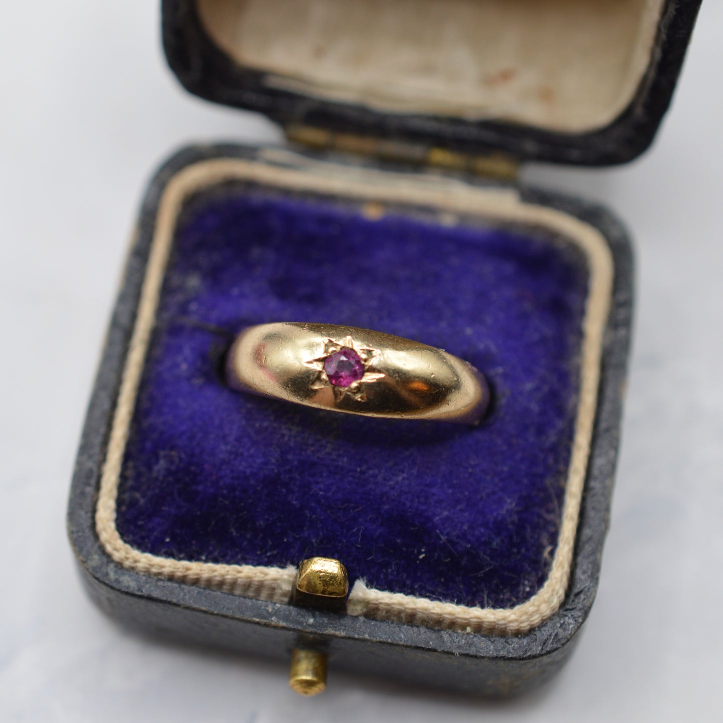 1990s 9ct Gold Ruby Dome Ring