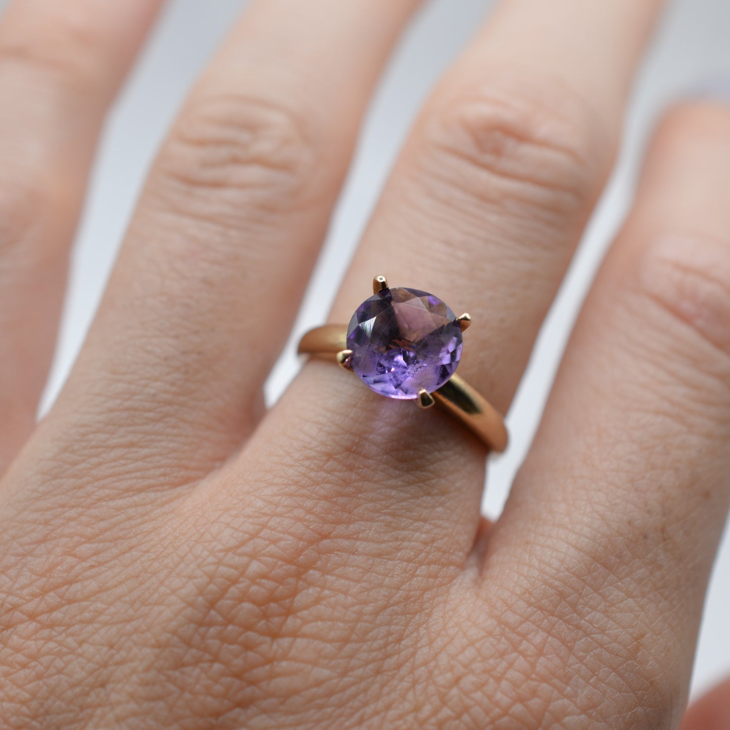 Y2K 9ct Gold Amethyst Cocktail Ring