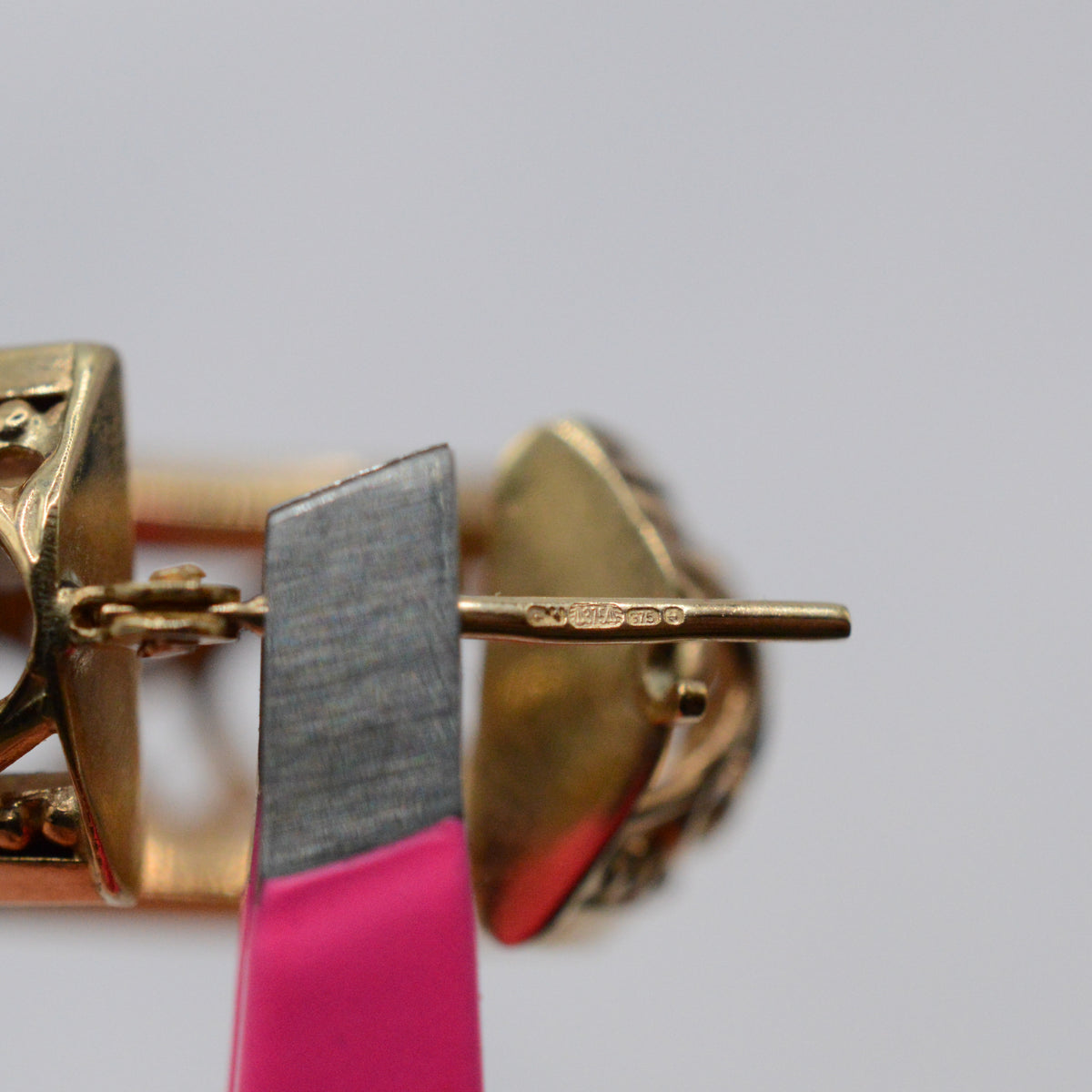 Chunky 9ct Gold Openwork Hoop Earrings