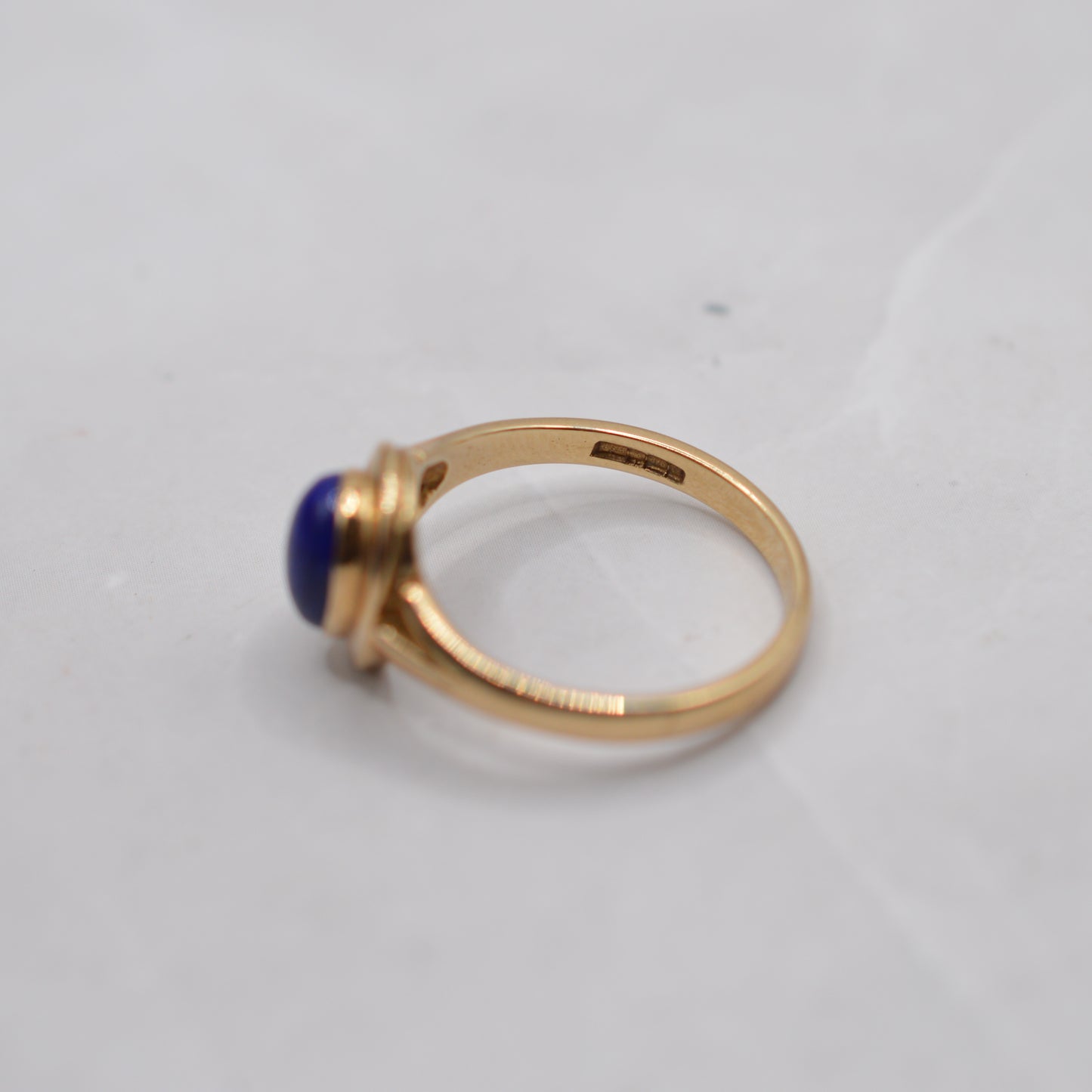 9ct Gold Lapis Lazuli Oval Ring