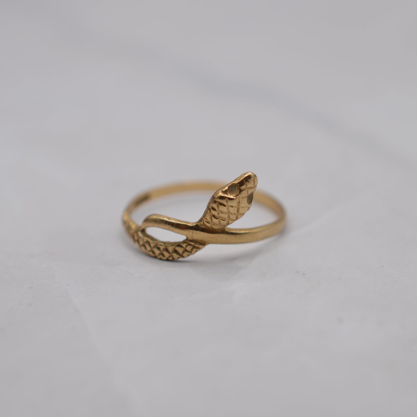 1980s 9ct Gold Snake Ring