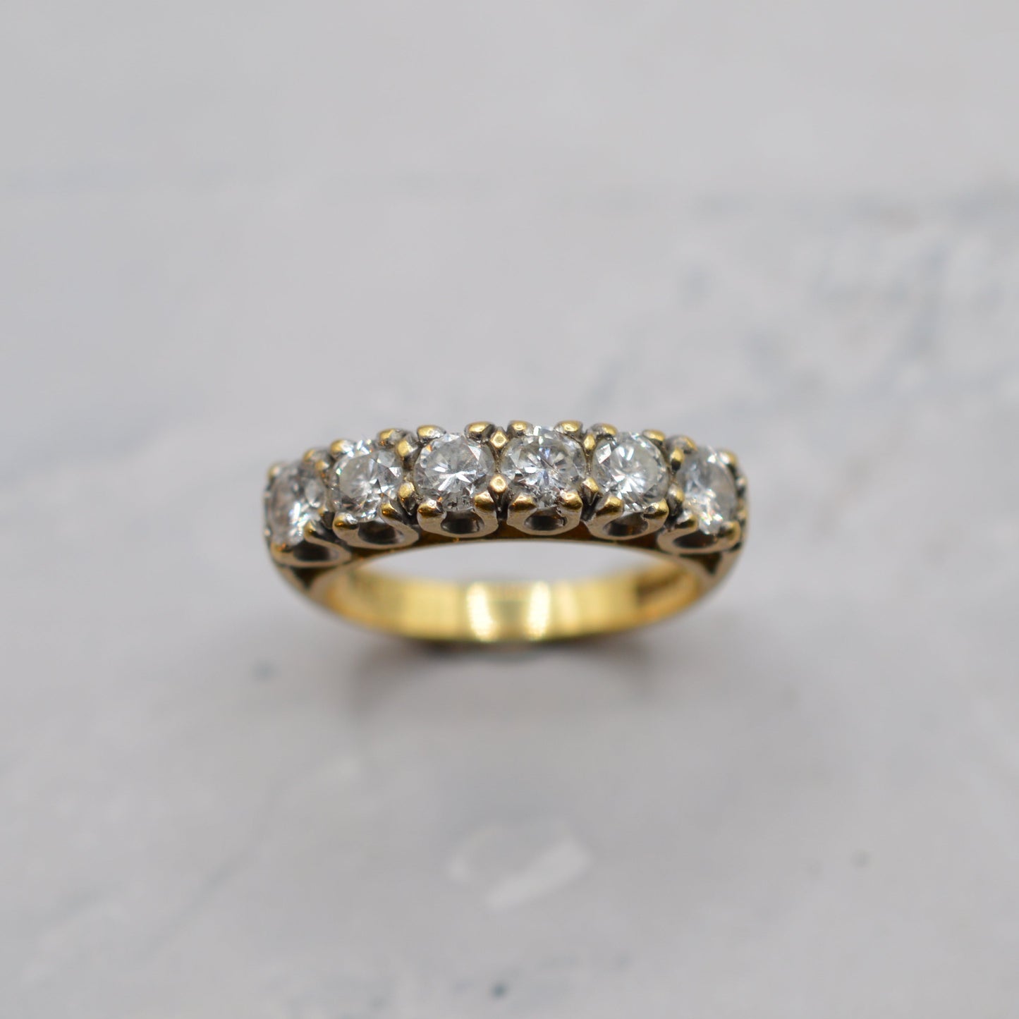 18ct Gold 1ct Diamond Half-Eternity Ring
