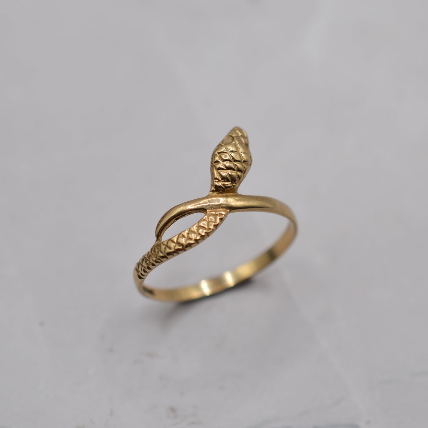 1980s 9ct Gold Snake Ring