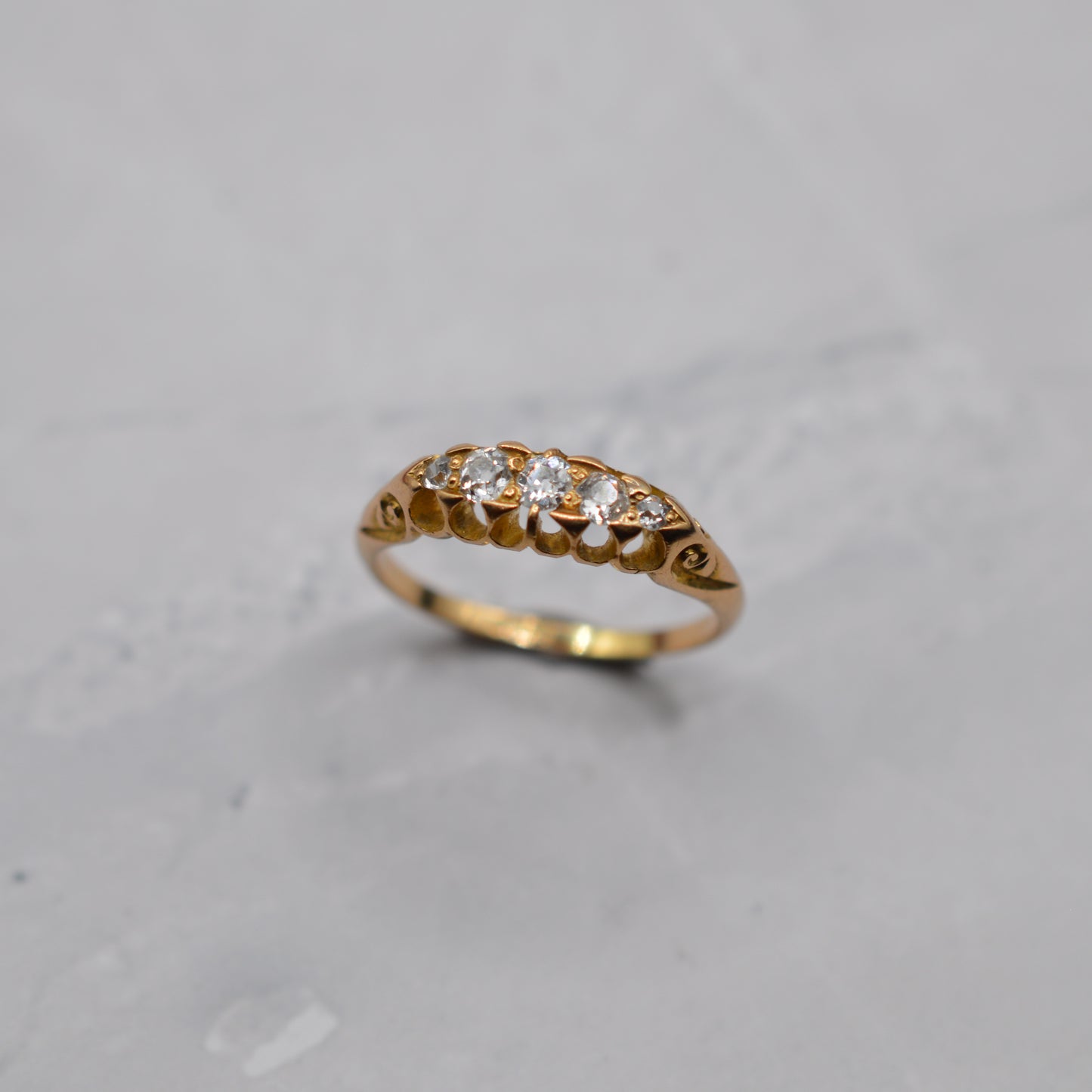 Antique 18ct Gold Five-Stone Diamond Ring