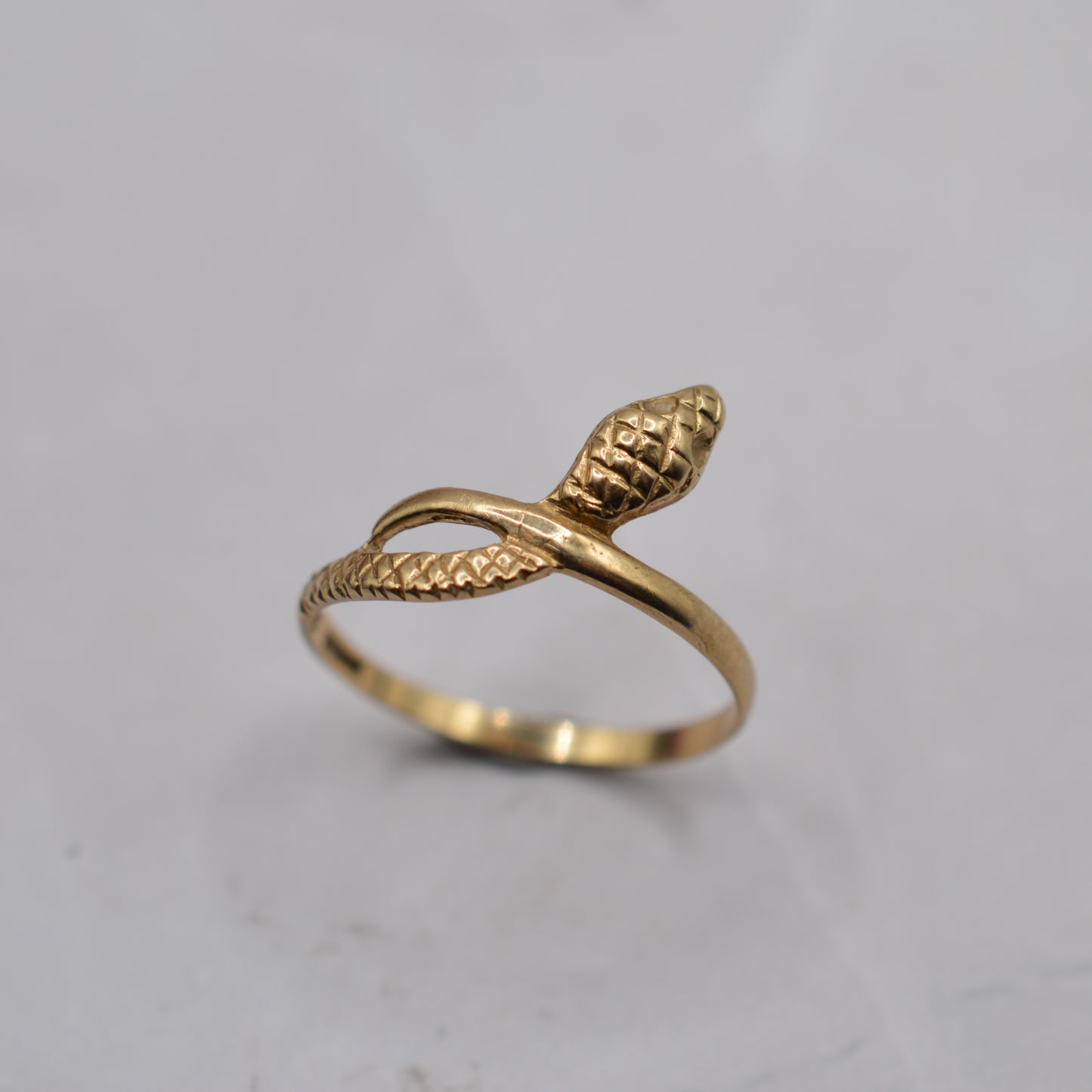 1980s 9ct Gold Snake Ring