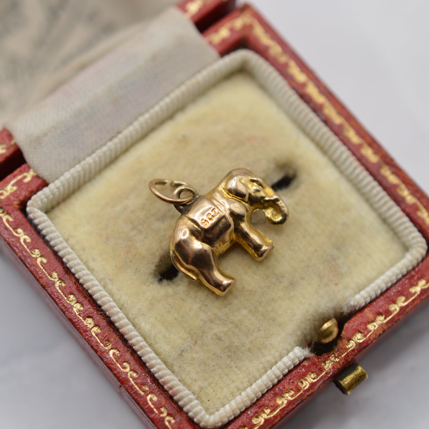 1956 Vintage 9ct Gold Elephant Charm/Pendant