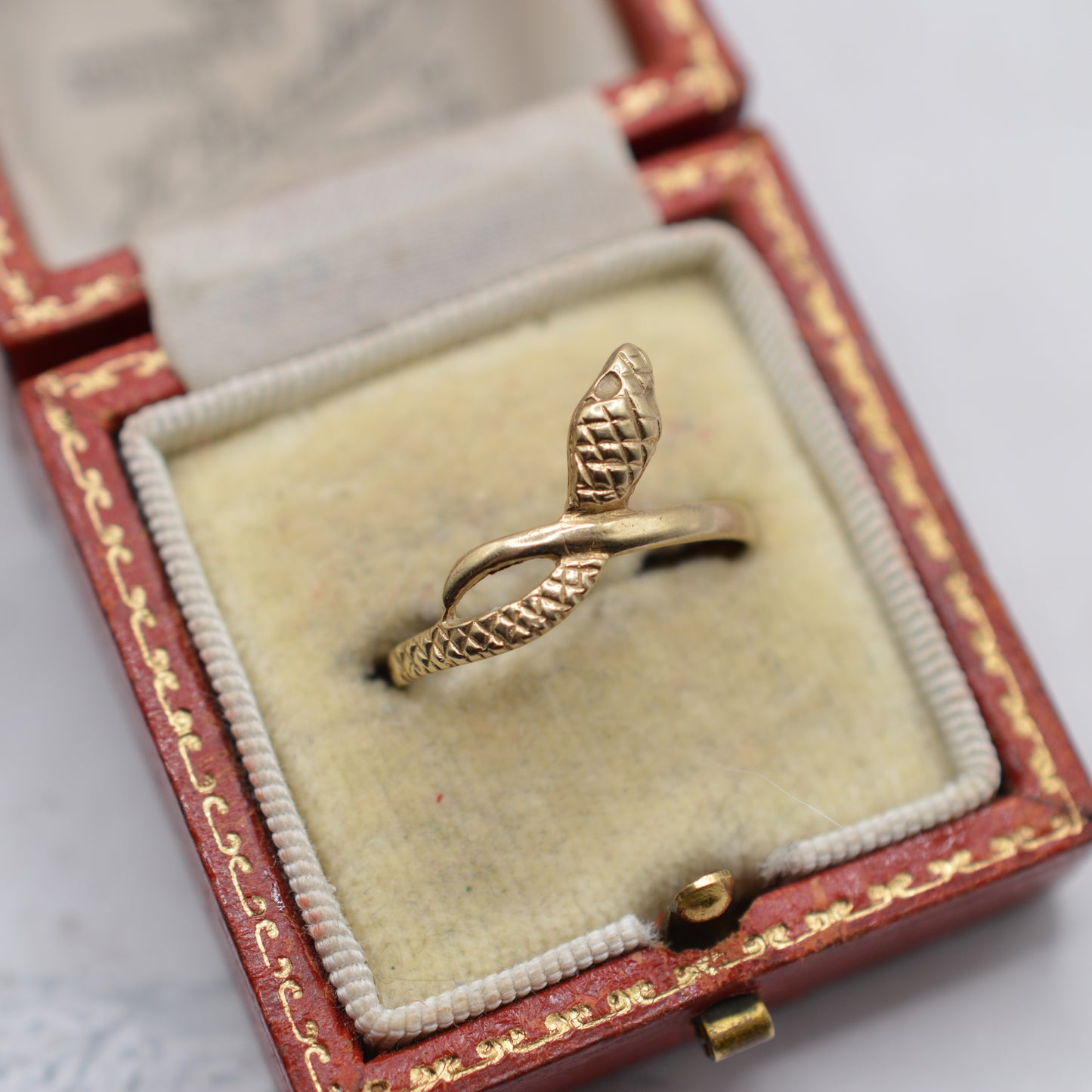 1980s 9ct Gold Snake Ring