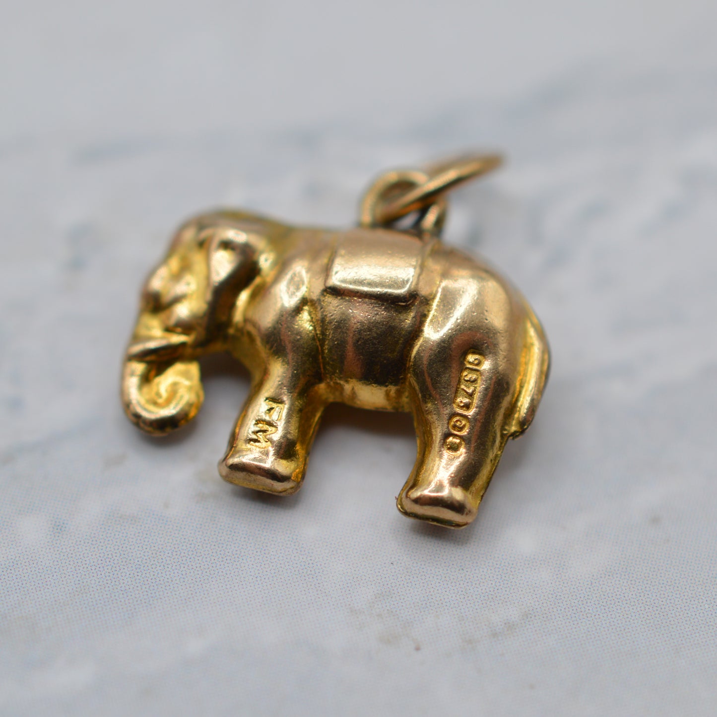 1956 Vintage 9ct Gold Elephant Charm/Pendant