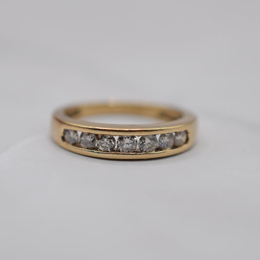 9ct Gold 0.50ct Diamond Half-Eternity Ring