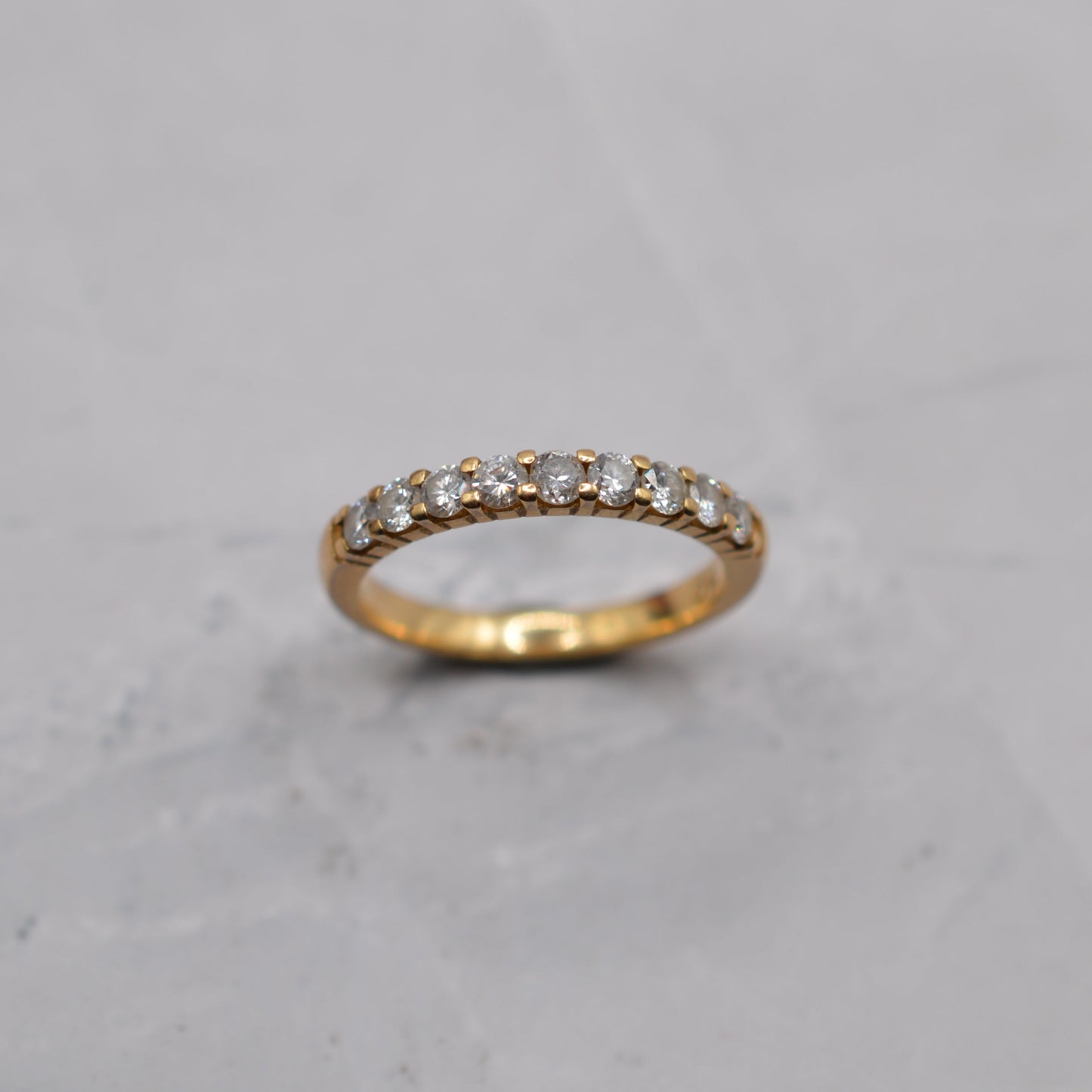 18ct Gold 0.50ct Diamond Half-Eternity Ring